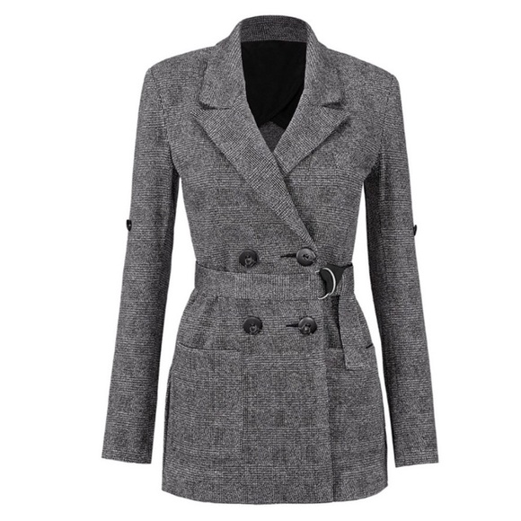 Cabi ‘Bond’ Black & White Belted Blazer Size Small - Picture 3 of 16